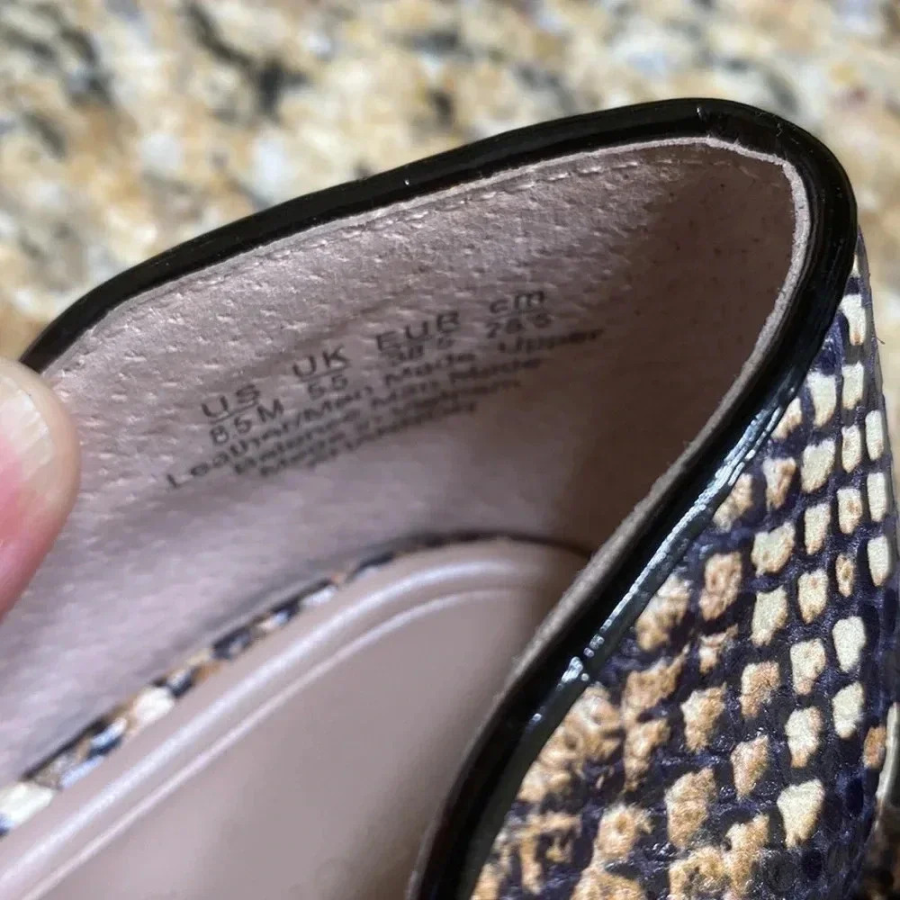Preston & York Shannon Snake Print d'Orsay Flats - Picture 8 of 9